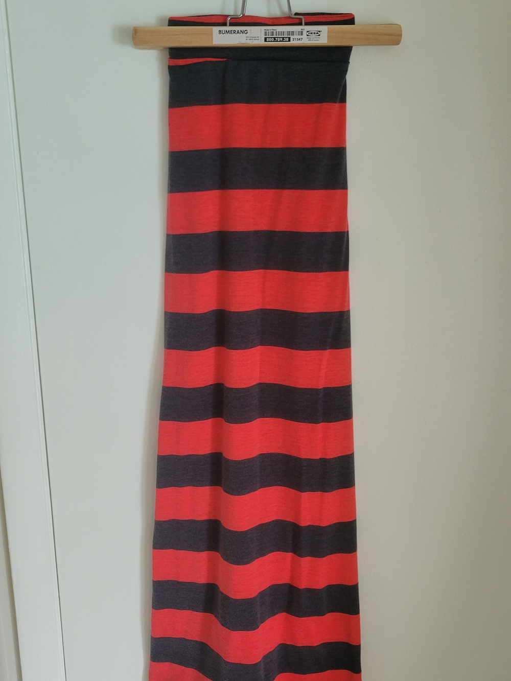 Ambiance Coral Red and Black Striped Maxi Skirt